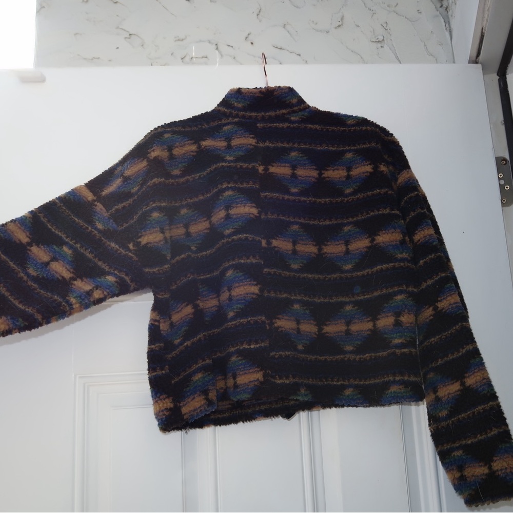 Vintage fuzzy cropped jacket (super warm!!!!)